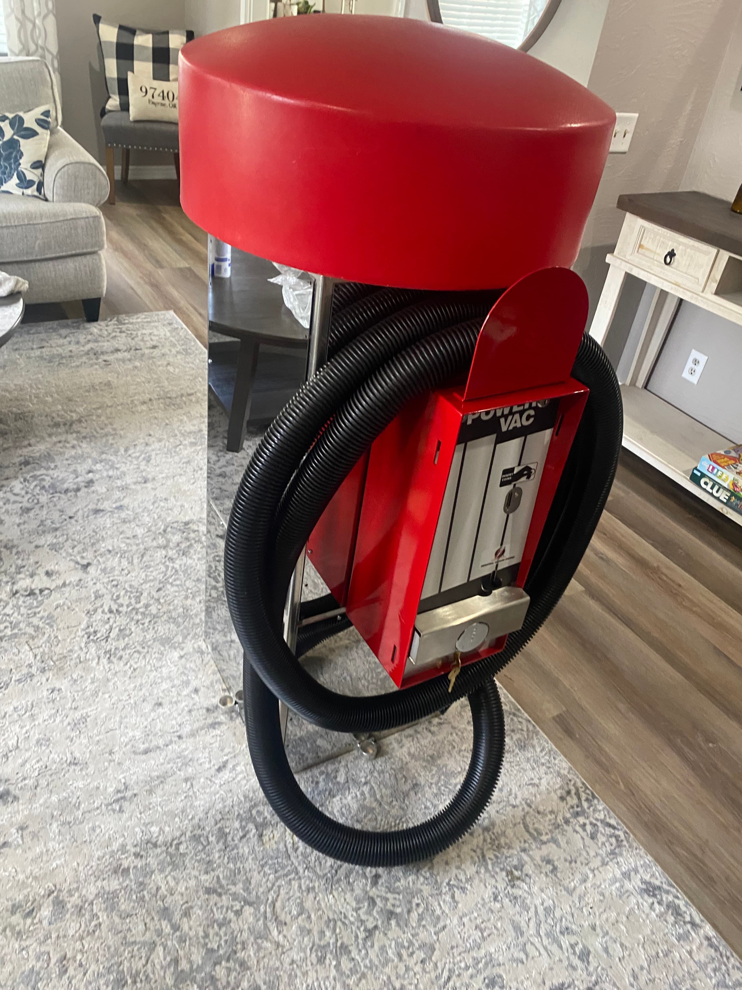 Red SquareVac in showroom - available in any custom color